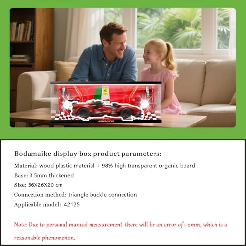 Lego Display Case (42125) - 56 x 26 x 20 cm Acrylic Dustproof Transparent