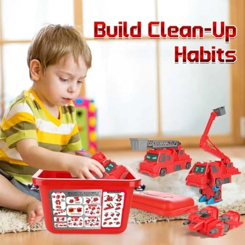 Transformable Fire Truck - 19-piece