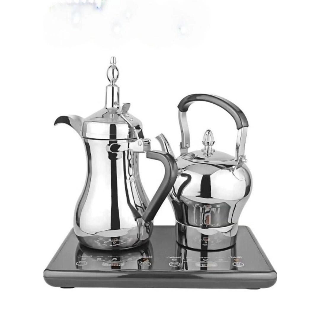 Arabic Dallah - Stainless Steel + Tea Pot + Portable Travel Bag