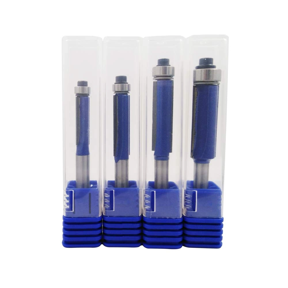 Flush Trim Router Bit - 1/4",5/16",3/8",1/2" 1/4" 4PCS