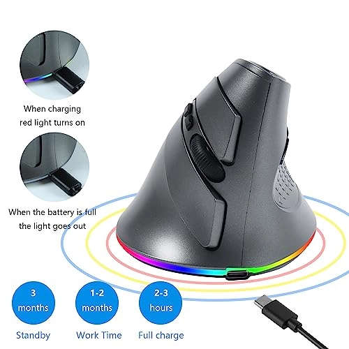 Vertical Mouse - Bluetooth USB