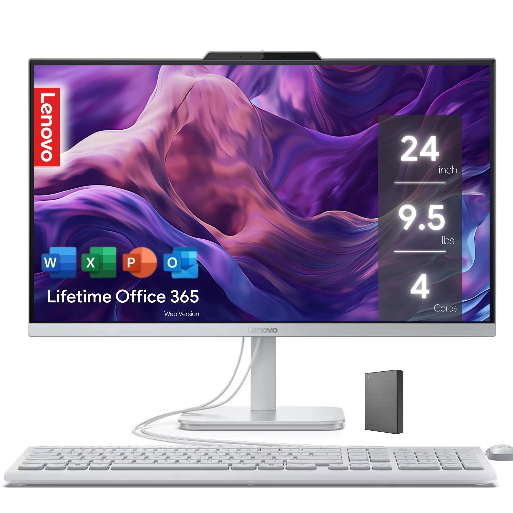 Lenovo IdeaCentre AIO - 8 GB 24 inch N100