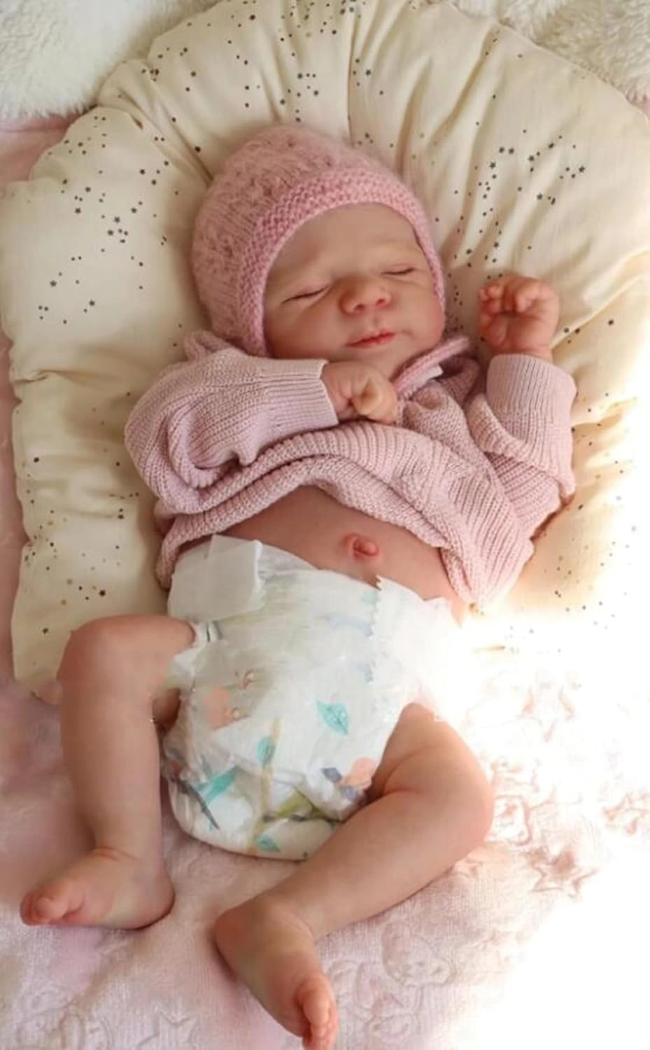 Reborn Baby Doll - 18 Inch Silicone Girl Sleeping Ages 3+