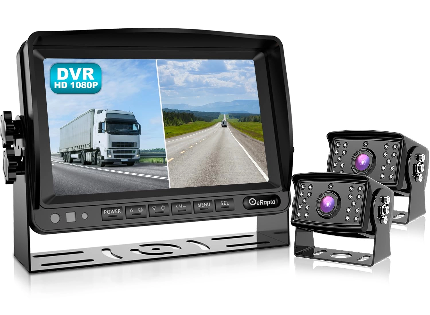 eRapta Reversing Monitor - 7" 1080P + Rear View Camera - IP69 Waterproof CCD