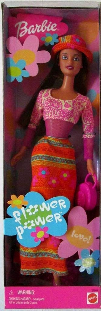 Barbie Fashionistas #160 - Long Brunette Hair Patterned Orange Dress Ages 3+