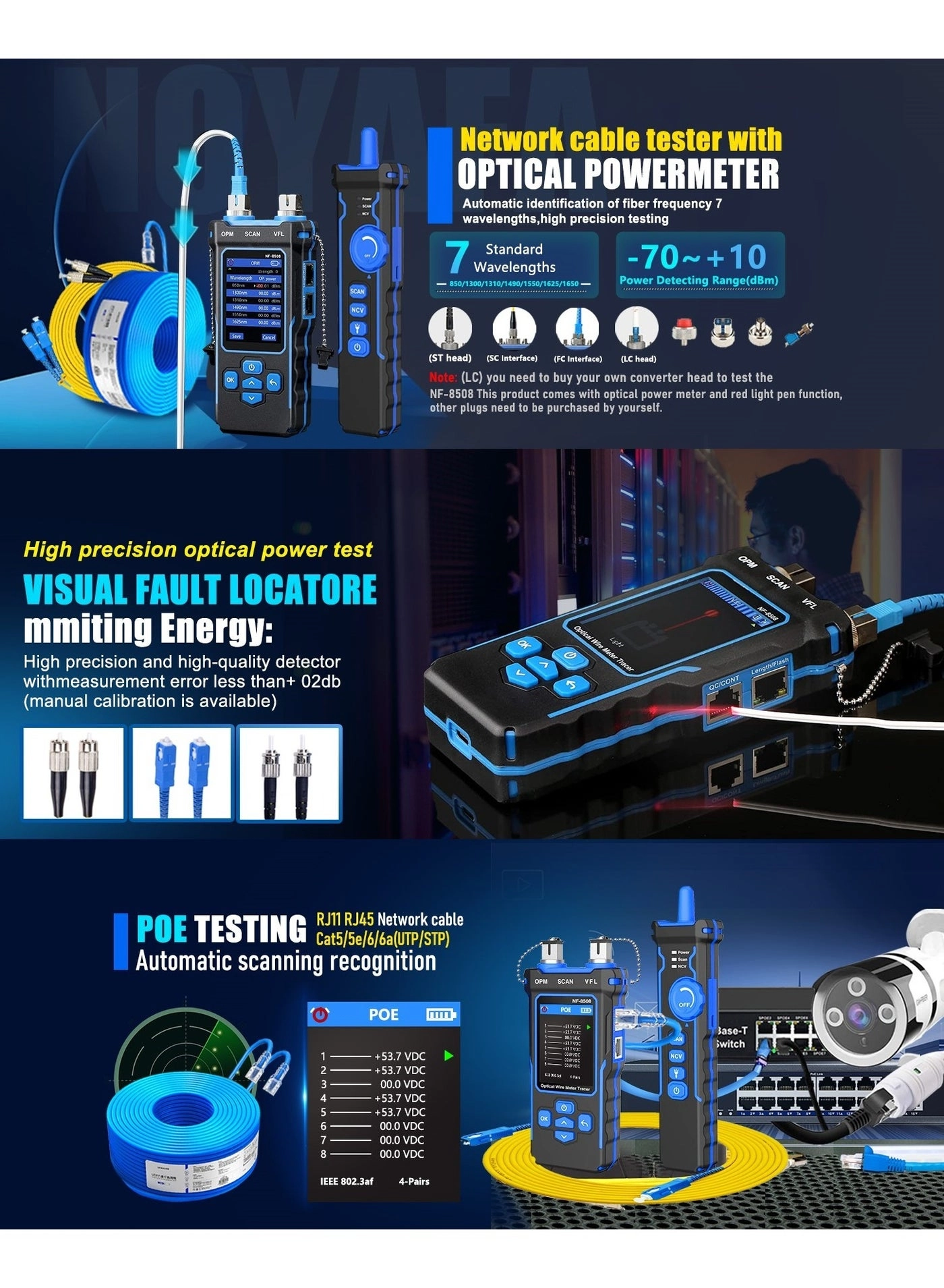 Network Cable Tester - RJ11 RJ45 Continuity testing