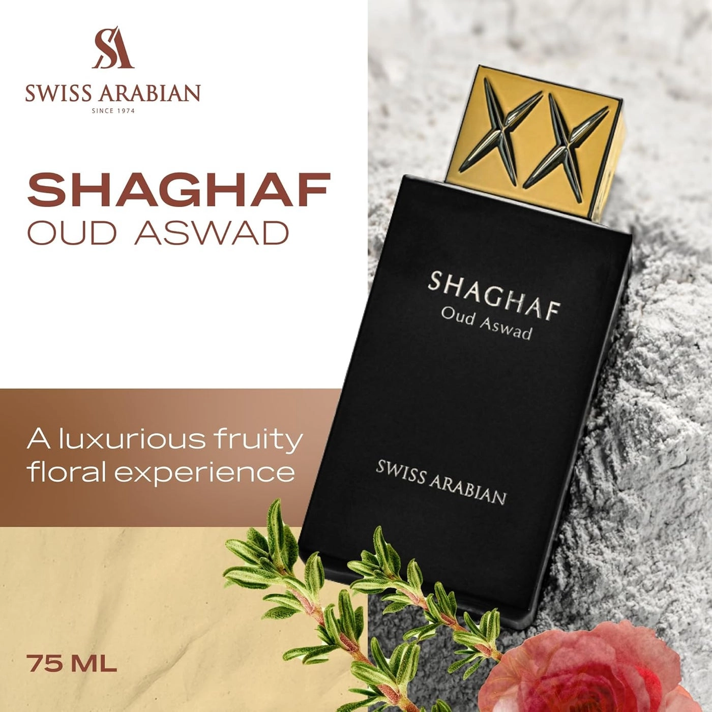 Shaghaf Oud Aswad Eau de Parfum 75ml
