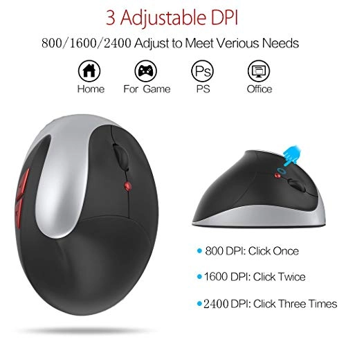 6D Vertical Ergonomic Mouse - Wireless