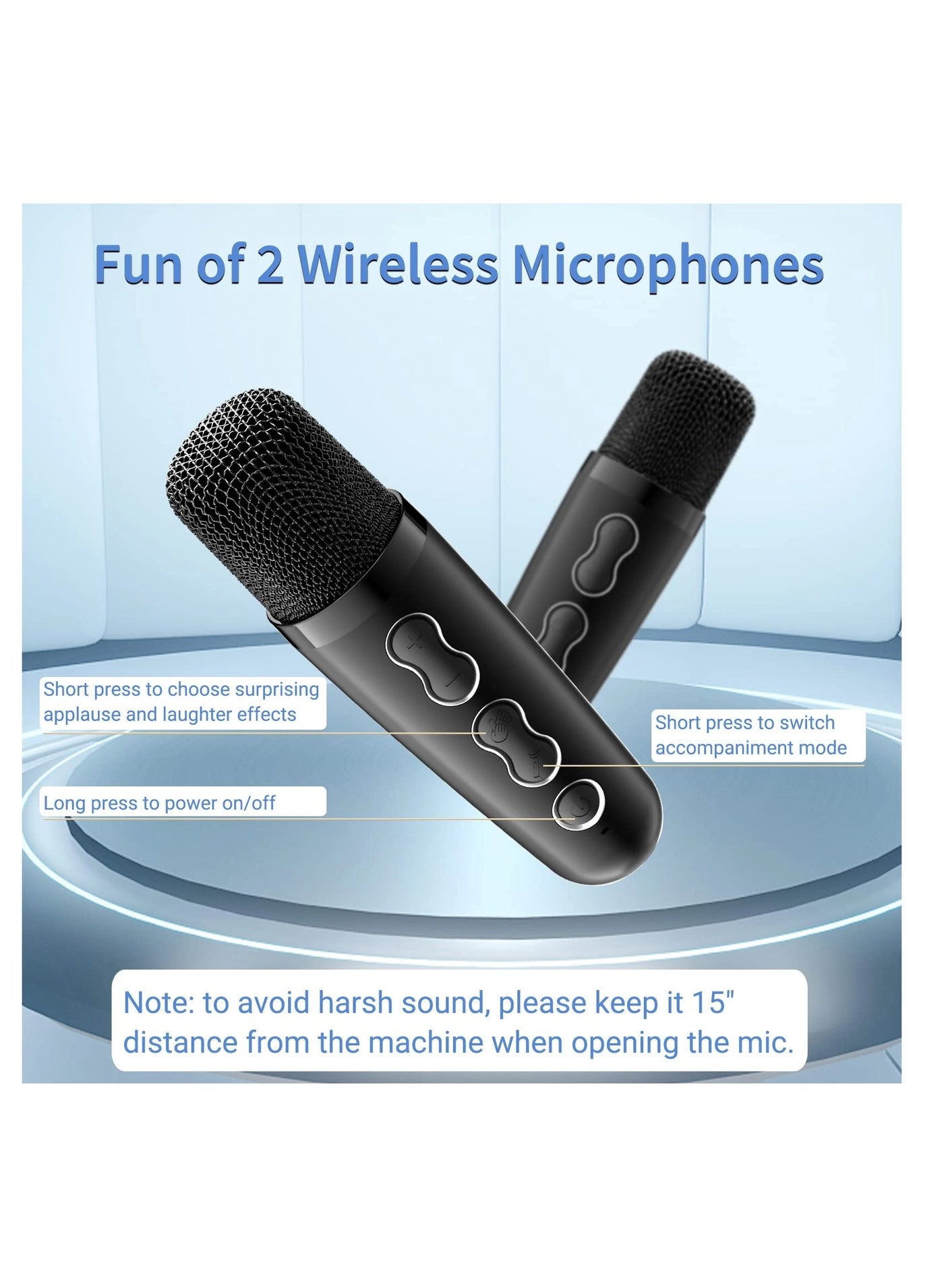 Karaoke Machine - 2 Wireless Mics 10W