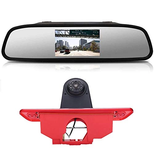 Brake Light Reversing Camera + Rear View Mirror Monitor - Night vision 628 x 586 pixels