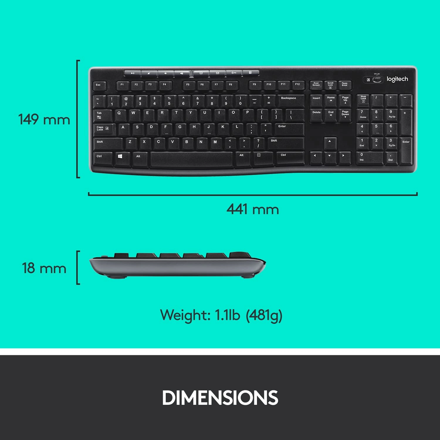 MK270r - QWERTY Wired/Wireless