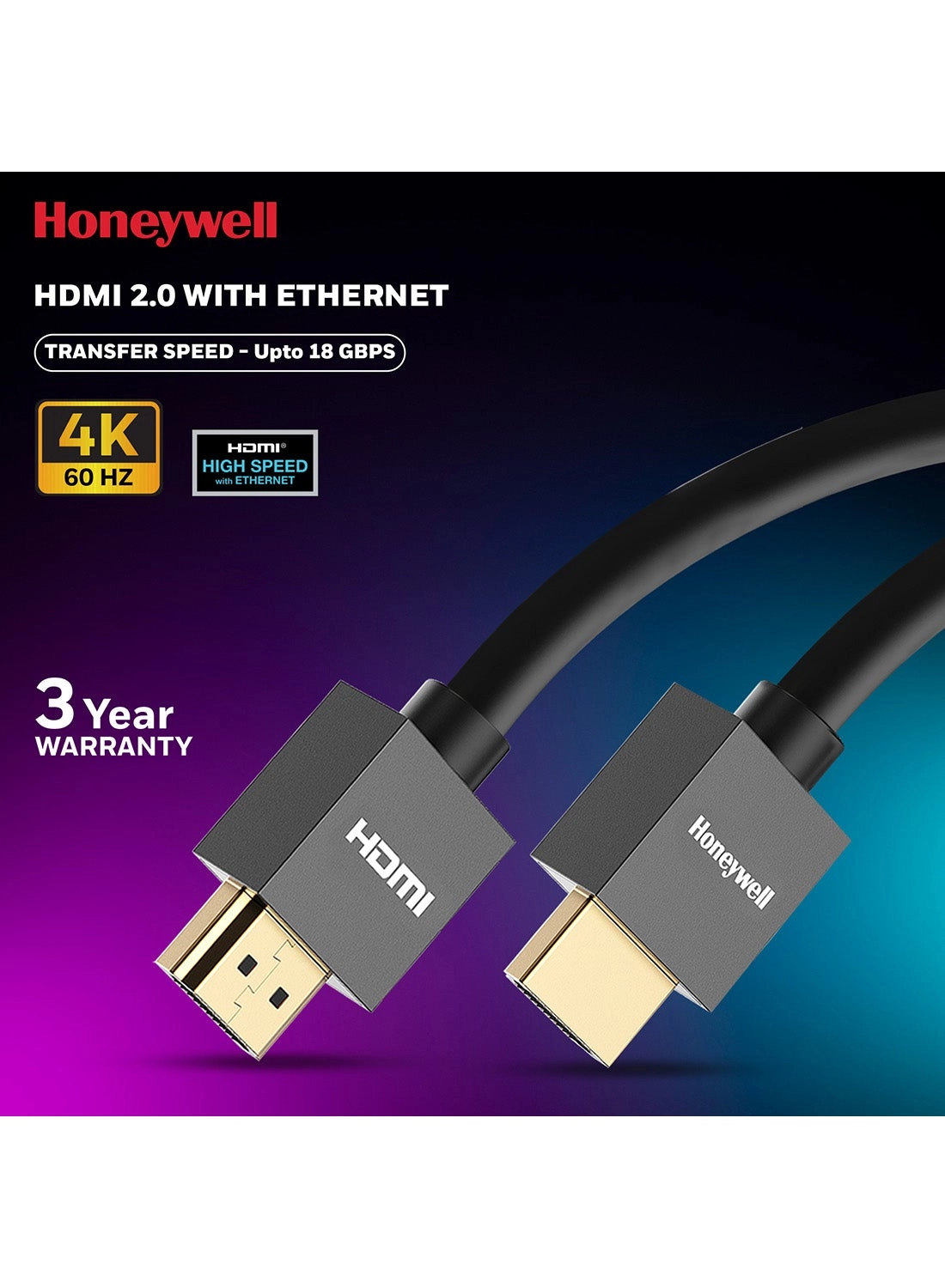 Honeywell 4K HDMI Cable - 10m with Ethernet