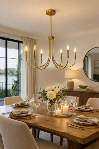 6-Arms LED Chandelier - Warm