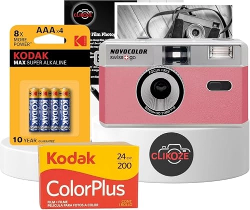 Swiss+Go Novocolor + ColorPlus 24 EXP + Max Super Alkaline AAA + Film Photography Tips Card