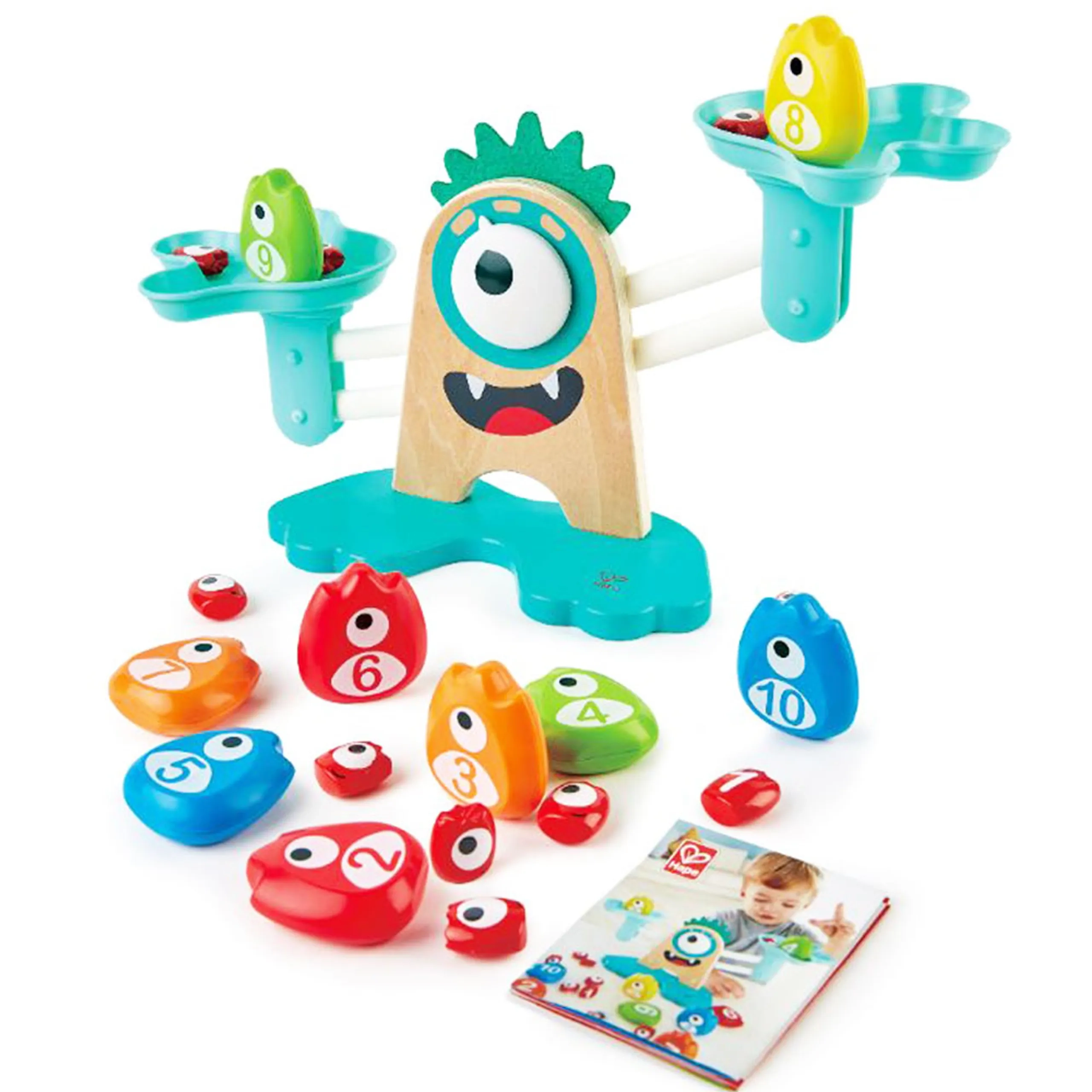 Hape Toys Learn to Count Monster Math Measuring Scale - Suitable for 3 years & above 22pcs