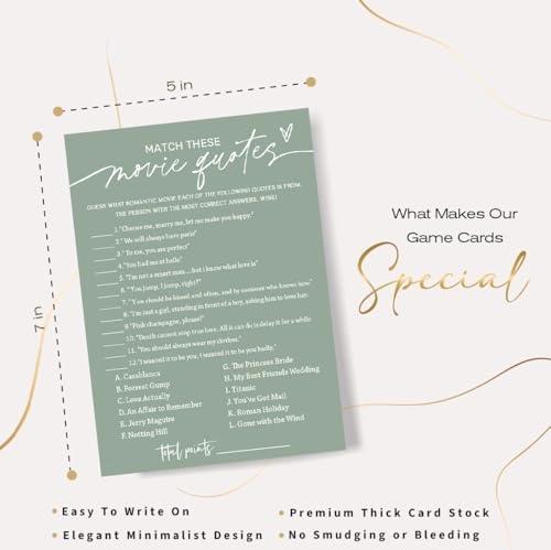 Bridal Shower Games Cards - Adult 25