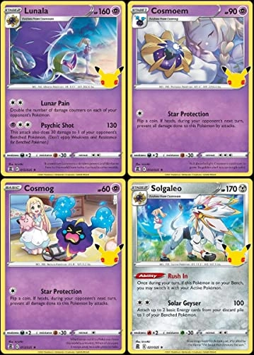 Solgaleo & Lunala - Pokemon Celebration - 4pcs