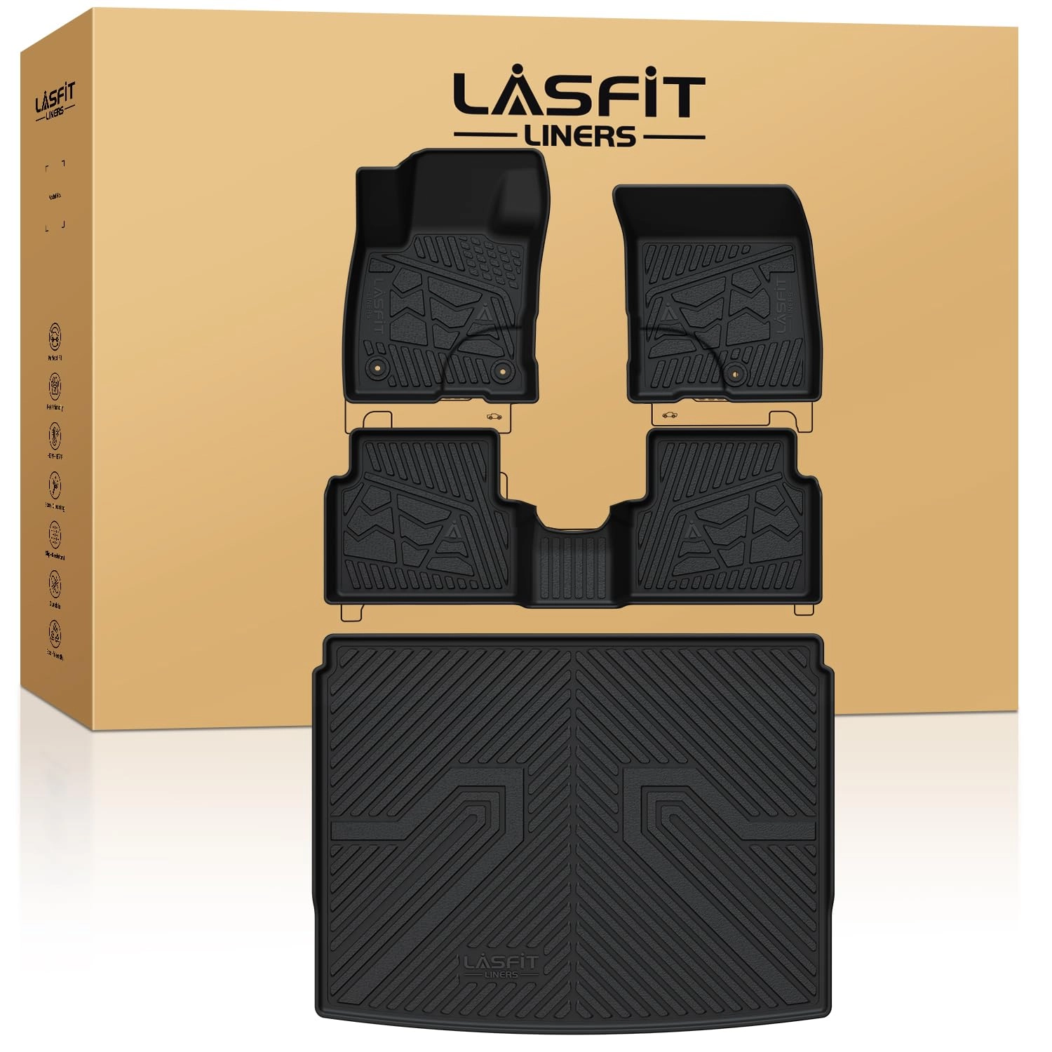 LASFIT Floor Mats and Cargo Mat - Ford Bronco Sport 2021-2026 Cargo Area