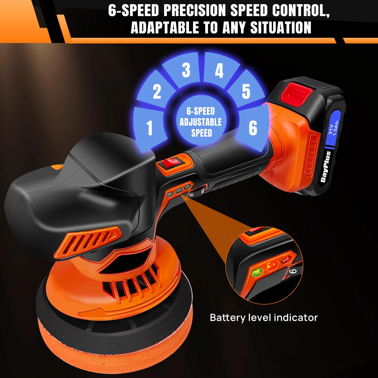 Cordless Buffer Polisher - 580W 125mm–150mm