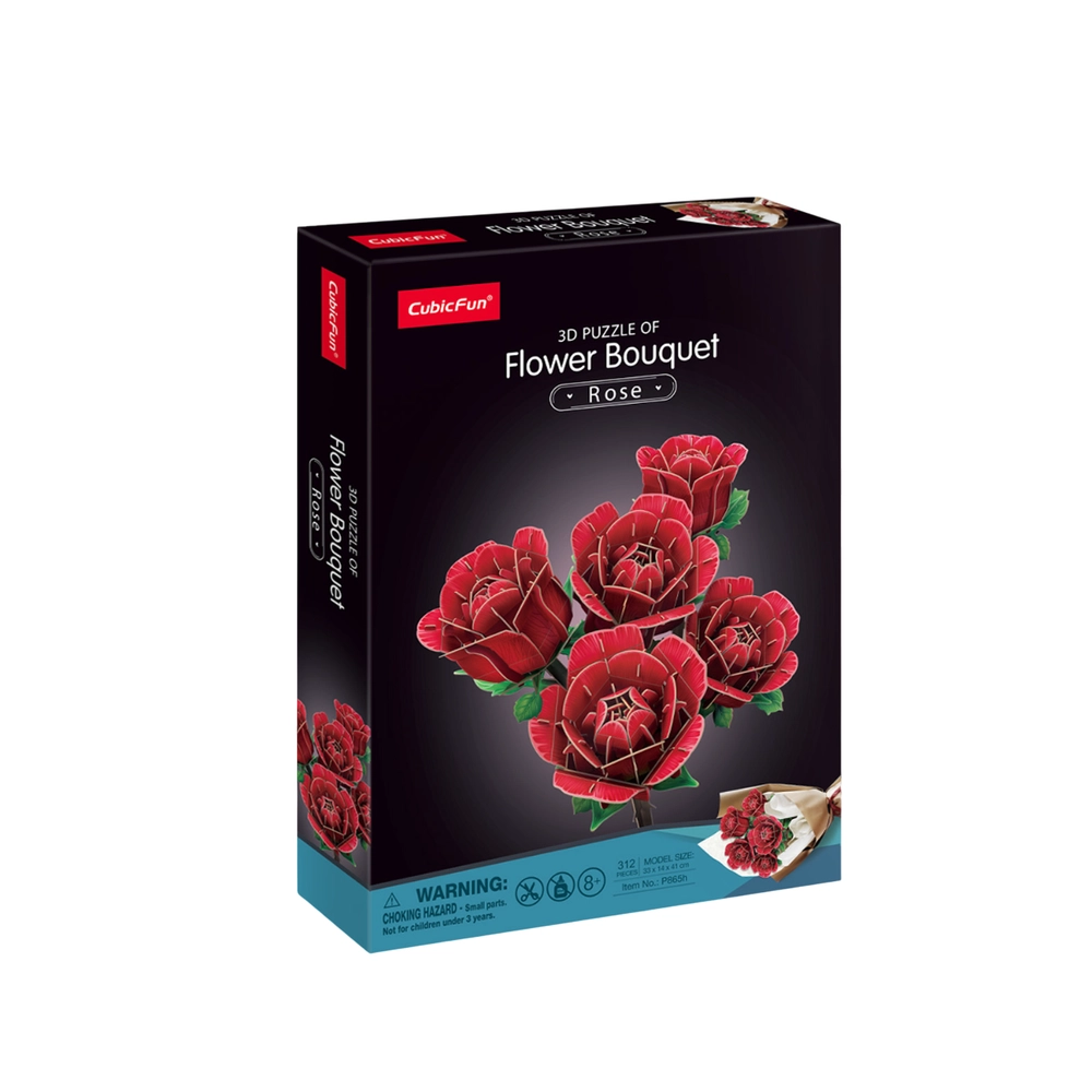 Rose Flower Bouquet 3D Puzzle (ALGT-P865H) - 265 pcs