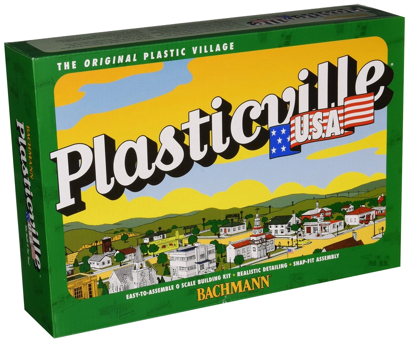 Bachmann PLASTICVILLE U.S.A. BUILDINGS - CLASSIC KITS - POLICE STATION w/POLICE CAR - O Scale Un-assembled