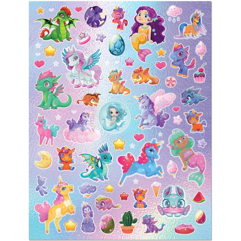 Magical Creatures Activity Sticker Book 50 pcs