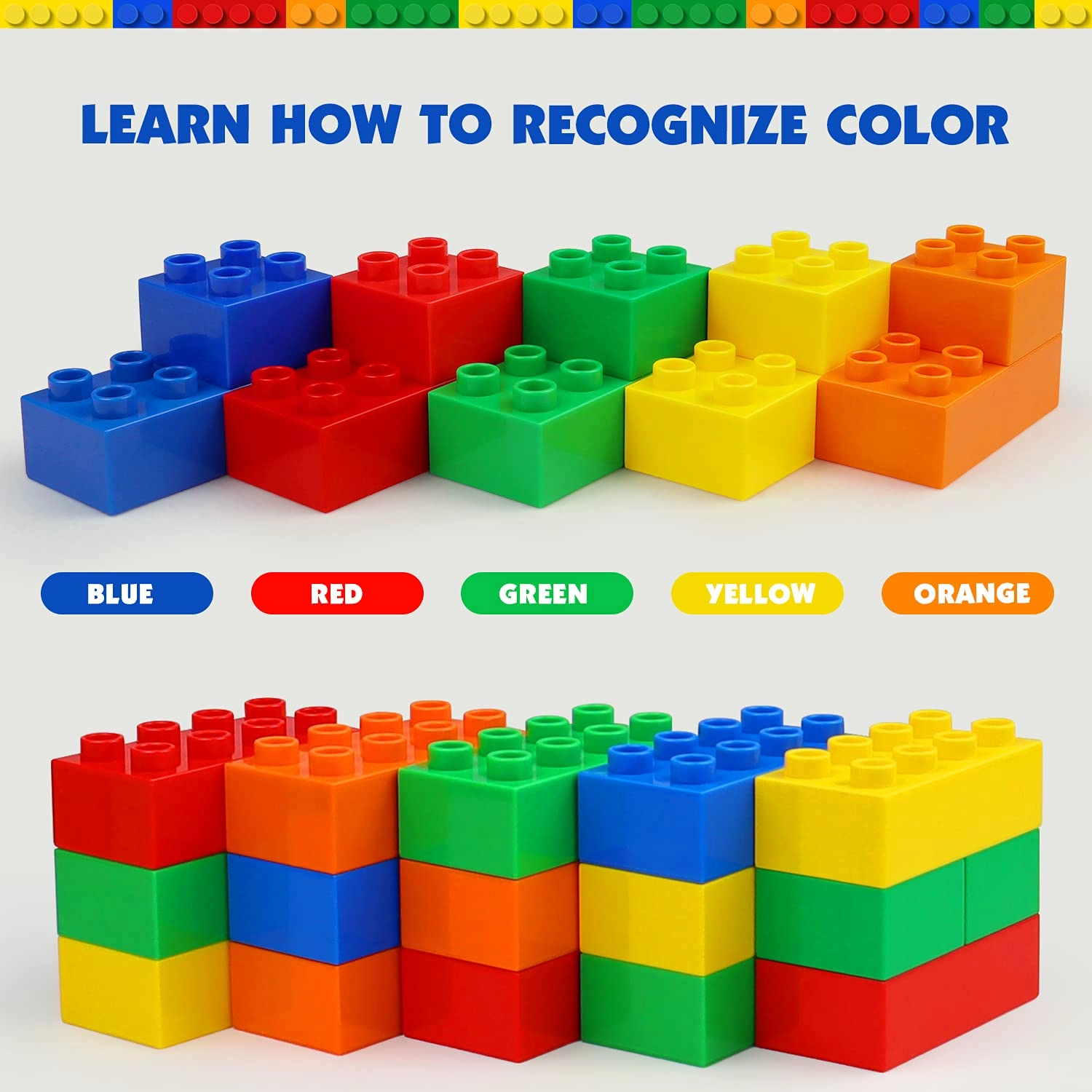 Large Classic Building Bricks Set - 101 pcs