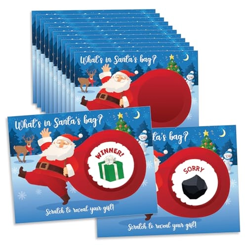 Santa's Bag Holiday Scratch Off Game Cards - English 26 Adult