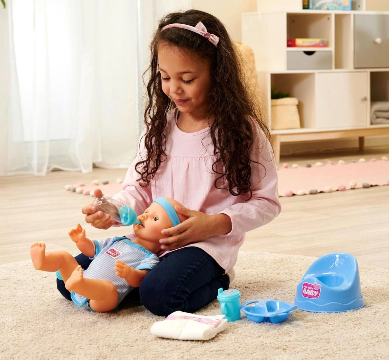 New Born Baby Doll - 43cm Light Blue Ages 3+