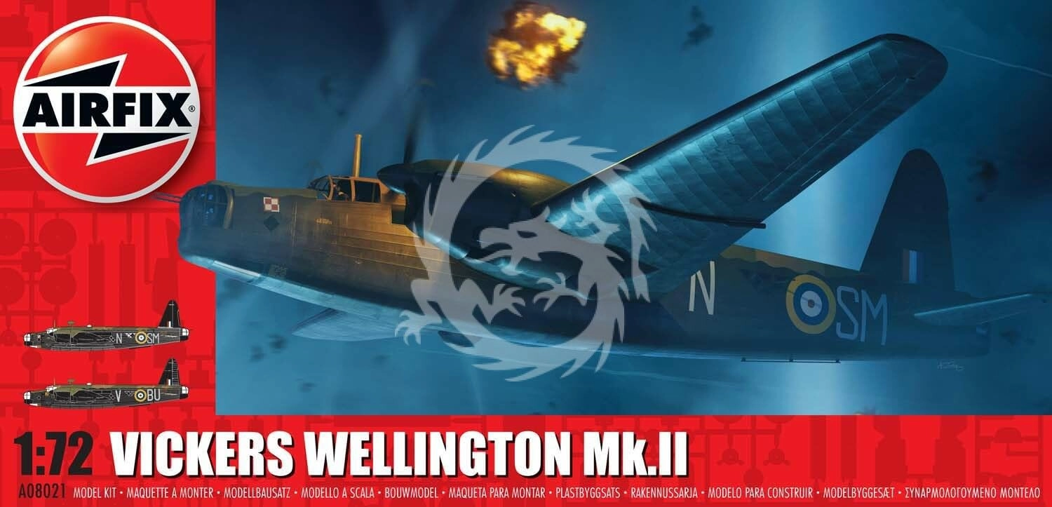 Airfix Vickers Wellington Mk.II Model Kit (A08021) - 1:72