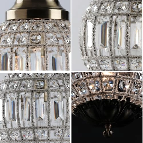 Round Crystal Ceiling Light - E27 25 x 25 x 31 cm