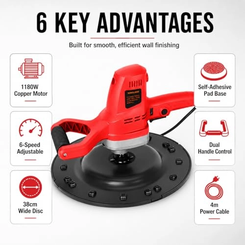 Electric Drywall Sander - 1180W