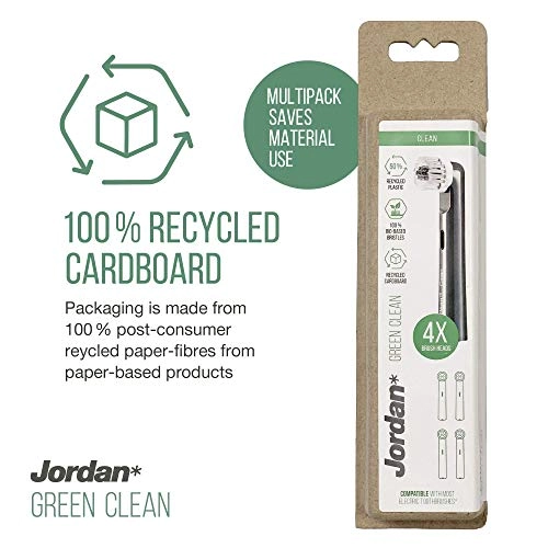 Green Clean Replacement Electric Toothbrush Heads - Oral-B Compatible Pack of 2