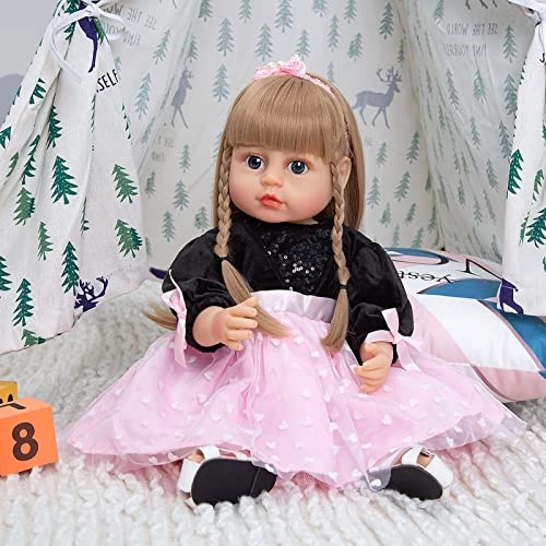 Reborn Baby Doll - 55cm Soft Silicone Limbs Cloth Body