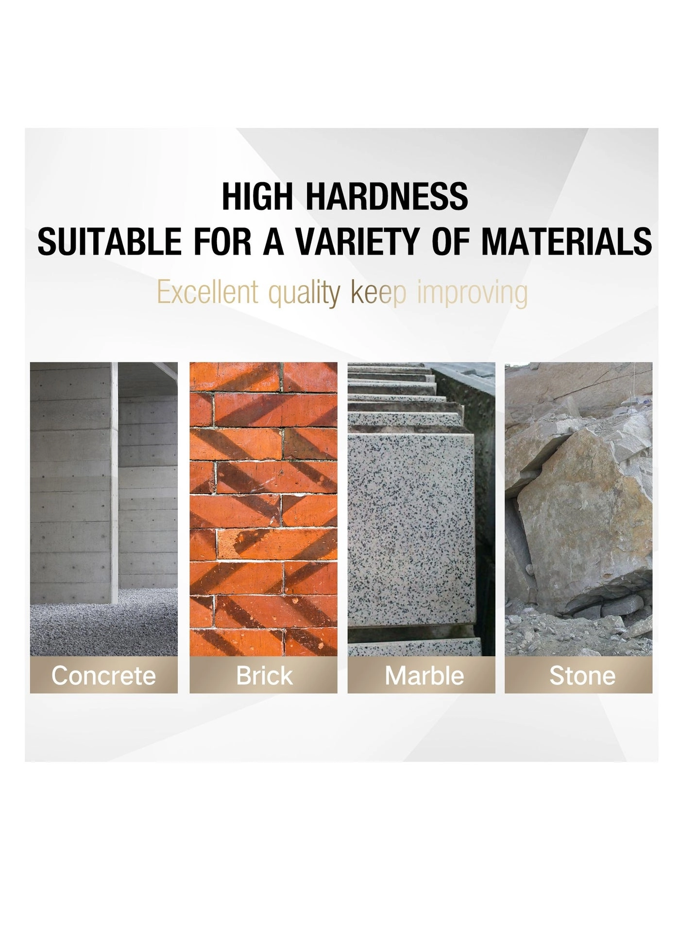 Concrete Drill Bits Set - tungsten carbide-tipped 8-piece