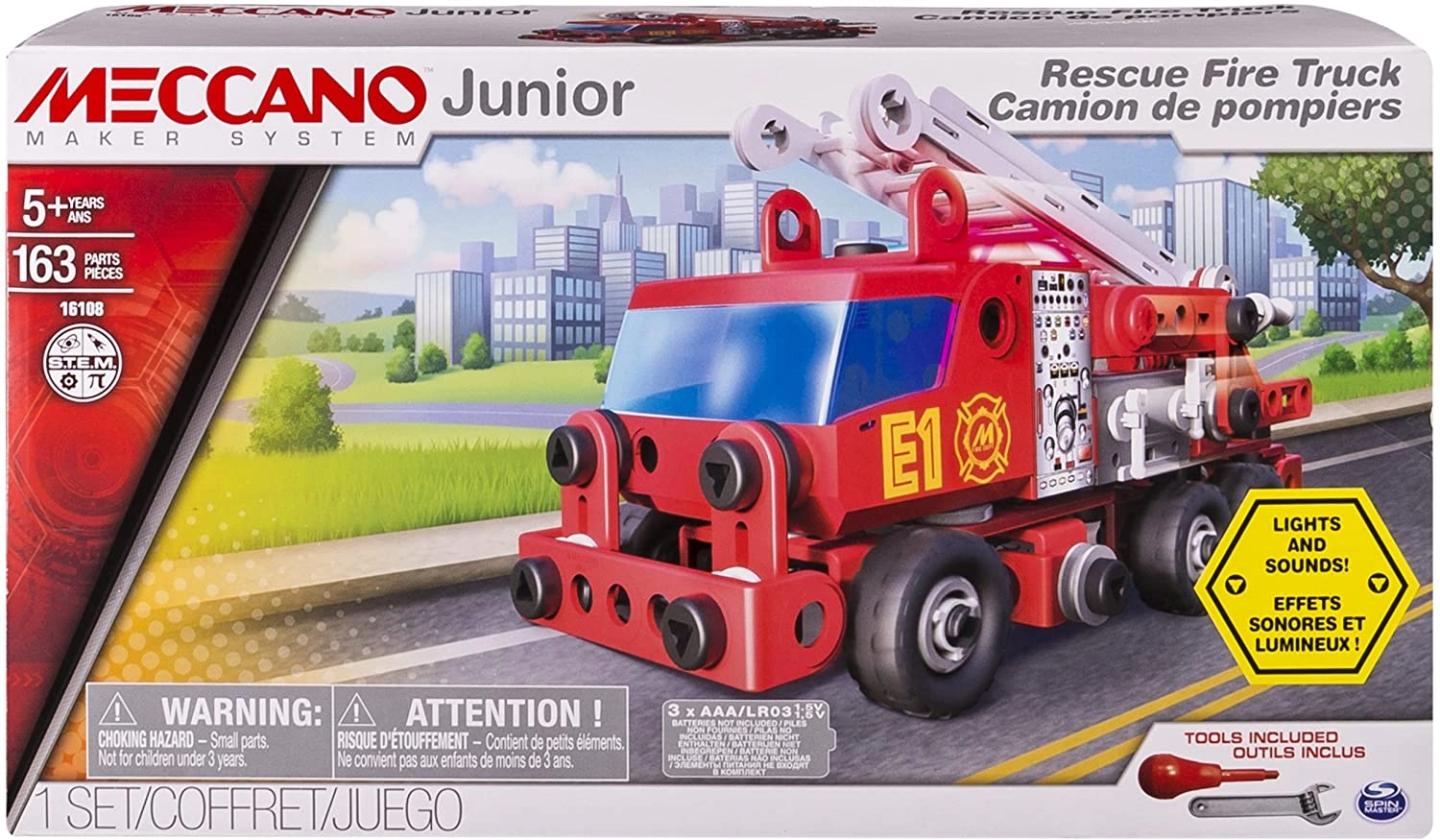 COLOR LAND CHILDRENS TOYS CENTER LLC Junior Rescue Fire Truck - 163 pcs