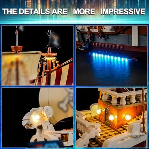 Light Kit for LEGO 75639 One Piece The Going Merry Pirate Ship Set - Plastic One Piece 1