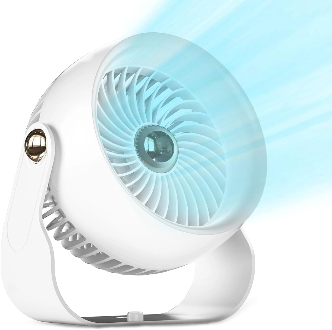 SHEWOW Portable Desk Fan - 6000Mha Battery 4 Speeds 360° Rotatable