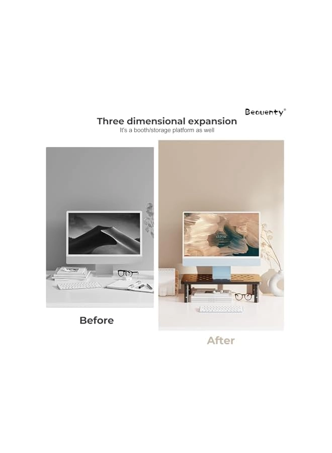 Monitor Stand Riser - 2 Pack 3 Height Adjustable 14.5 in