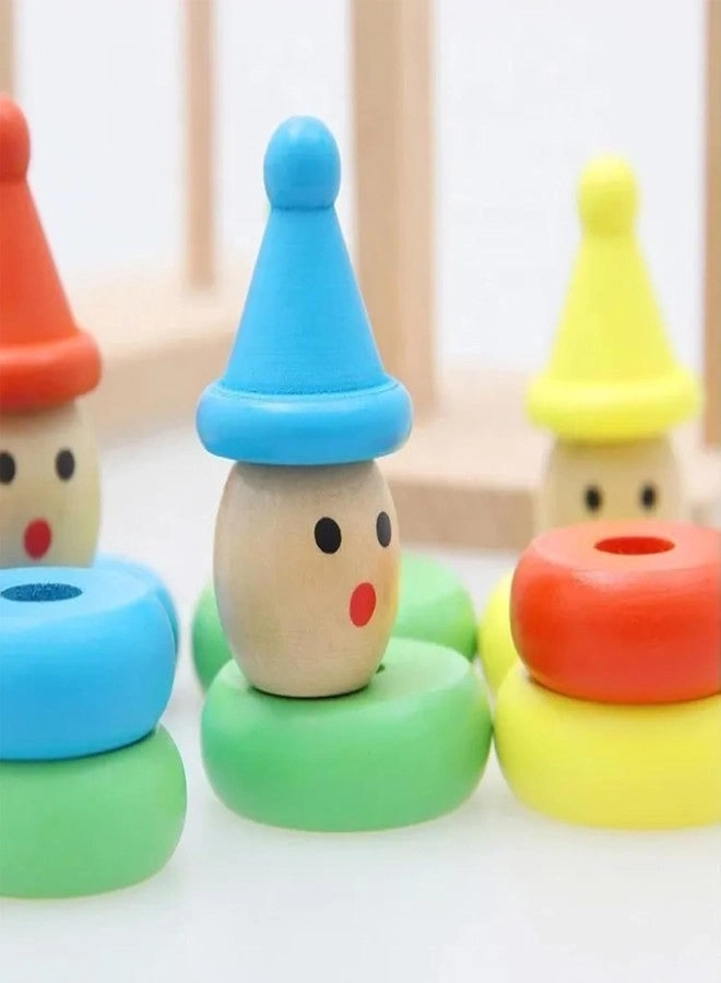 Wooden Balance Toy - Color Sorting Stacking