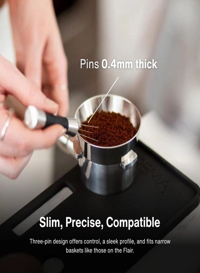 Weiss Distribution Technique (WDT) Tool - Stainless Steel Silicone Grip Includes 6 Pins