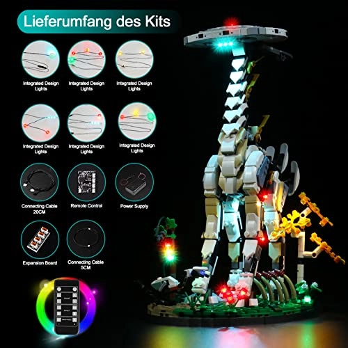 LED Light Set - remote control Compatible with Lego 76989 Tallneck