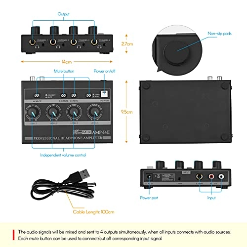 AMP-14 - 4-Channel Headphone Amplifier