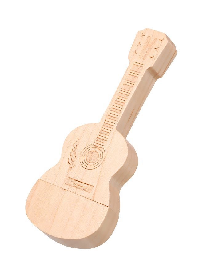 yvonne Guitar Shaped Wooden USB Flash Drive - 64 GB