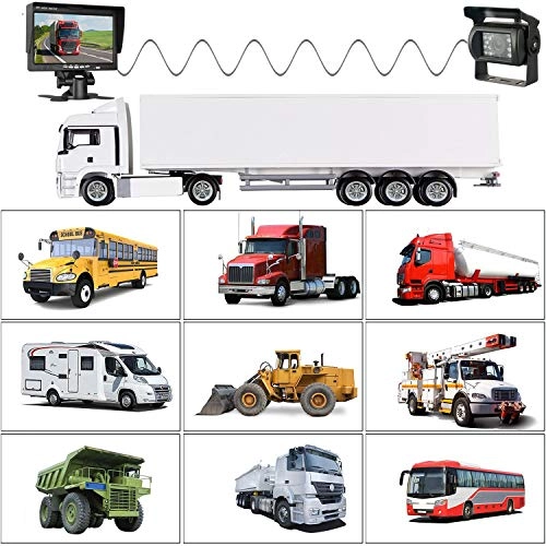 Rearview Camera - Night Vision + 7" TFT LCD Monitor - 800x480