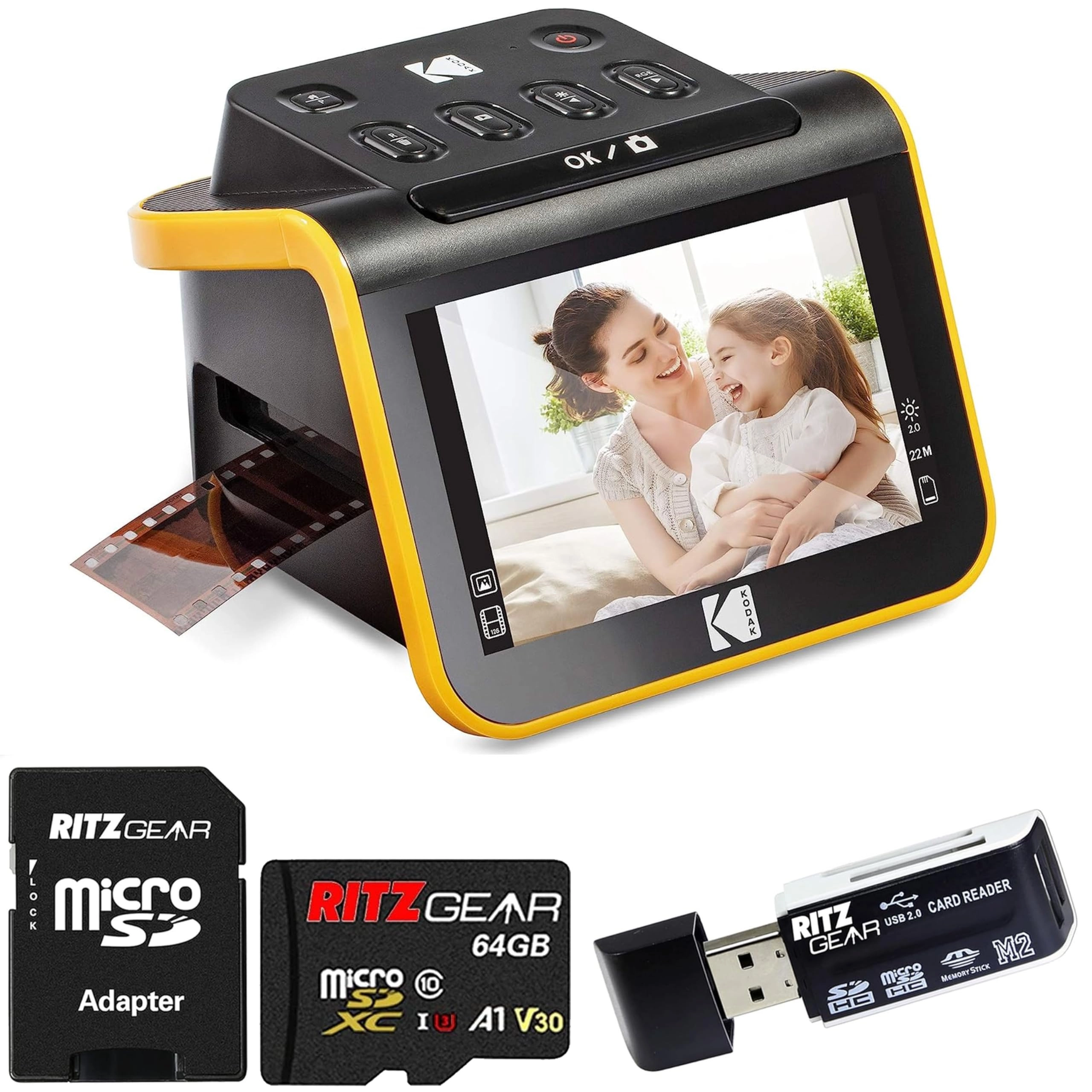 Kodak Slide N Scan + SD Card + SD Card Reader - USB