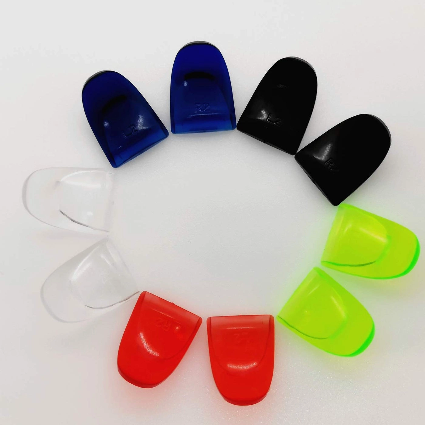 L2 R2 Ps4 Trigger Extenders - 2 Pairs 4pcs Joystick Cap Green