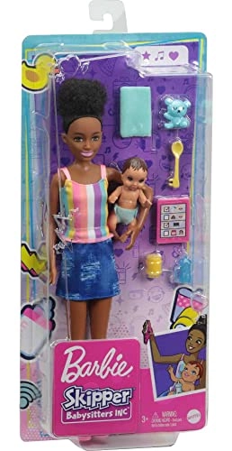 Skipper Babysitters Inc. Playset - Crib with mobile Baby doll with sleepy eyes
