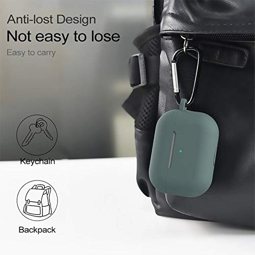 Case for AirPods Pro - Wireless Charging + Hook + Anti-lost Rope