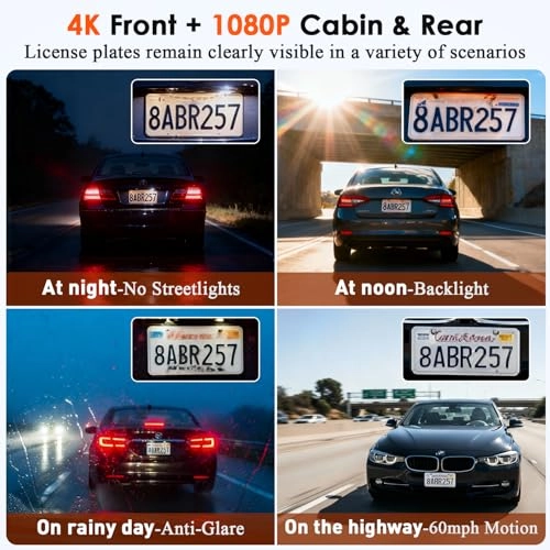 3-Channel Dash Cam - 4K 30FPS